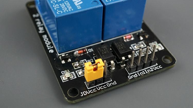JD-VCC jumper on the relay module